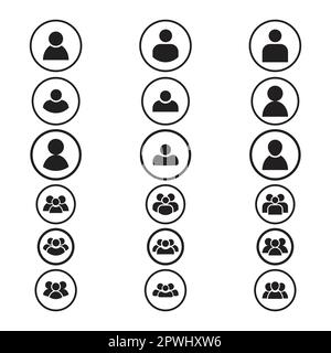 User Icon set Stock Vector
