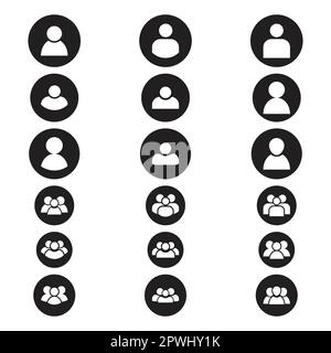 User Icon set Stock Vector