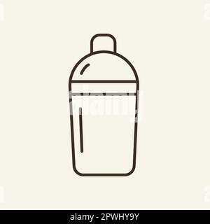 Shaker line icon Stock Vector