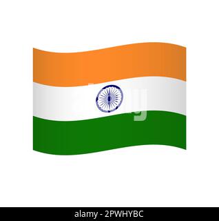 Wavy vector flag of India Stock Vector Image & Art - Alamy