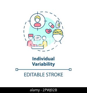 Individual variability concept icon Stock Vector