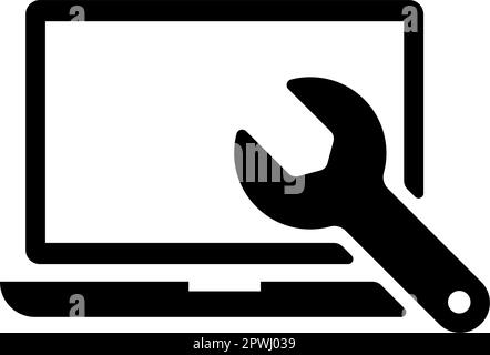 PC repair ( recovery, setup etc. ) vector icon illustration Stock Vector