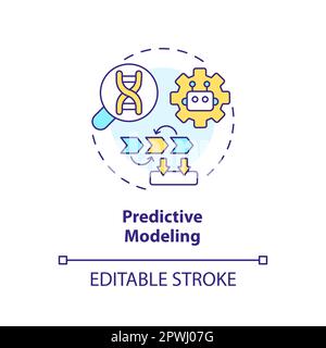 Predictive modeling concept icon Stock Vector