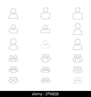 User Icon Set Stock Vector