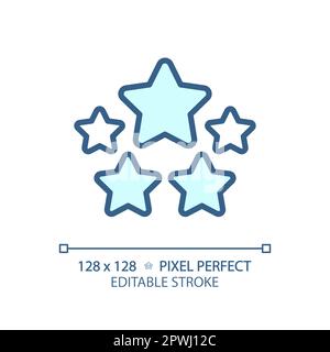 Five stars pixel perfect RGB color icon Stock Vector