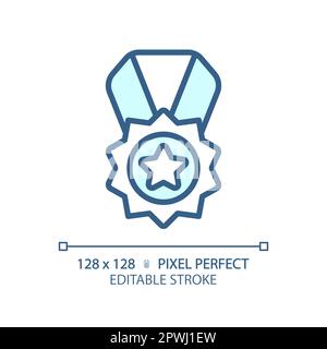 Medal pixel perfect RGB color icon Stock Vector