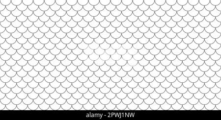 Fish, mermaid, dragon scales seamless pattern. Mermaid tail pattern. Fish and snake scale background. Abstract japanese geometric line water wave and Stock Vector