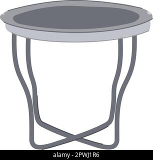 comfor folding table cartoon. metal empty, single chair comfor folding table sign. isolated symbol vector illustration Stock Vector