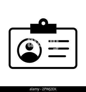 ID card line icon, identification and card holder, office badge vector Stock Vector