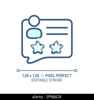 User rating pixel perfect RGB color icon Stock Vector