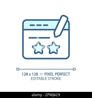 Review pixel perfect RGB color icon Stock Vector