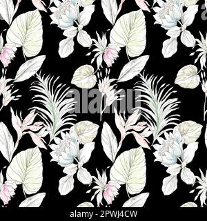 flowers and black backgrounds Stock Vector