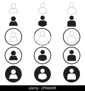 User Icon Set Stock Vector
