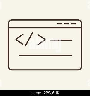 Web development line icon Stock Vector