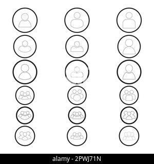 User Icon set. Stock Vector