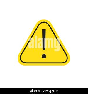 Attention sign on a white background with copy space Stock Vector