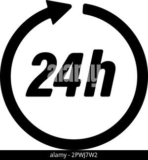 24 hours vector icon illustration Stock Vector