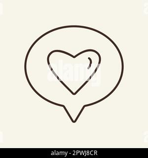 Like line icon Stock Vector