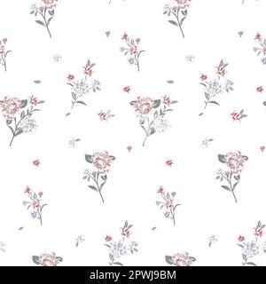 Leaf on white backgorund pattern for ladies suits designs Stock Vector