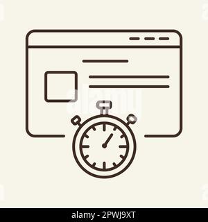 Connection speed line icon Stock Vector