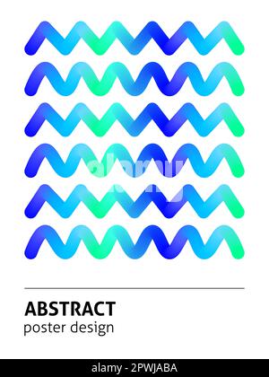 Blue Wave Poster Stock Vector