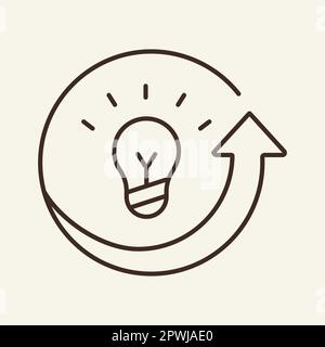 Development of idea line icon Stock Vector