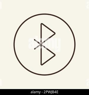 Bluetooth line icon Stock Vector
