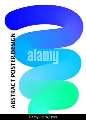 Blue Modern Colorful Poster Stock Vector
