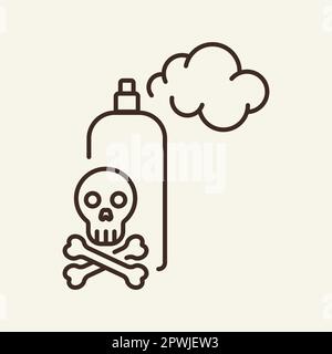 Aerosol spray can line icon Stock Vector