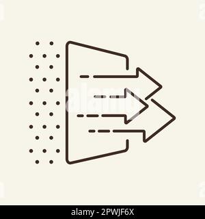 Air filter line icon Stock Vector