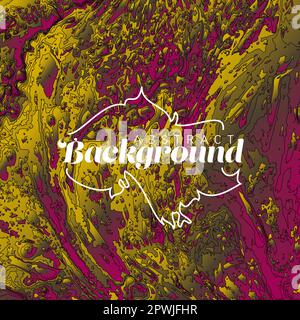 Abstract pink and yellow background with marble effect and place for your text. Nice fresh background for banner flyer header or social media status w Stock Vector