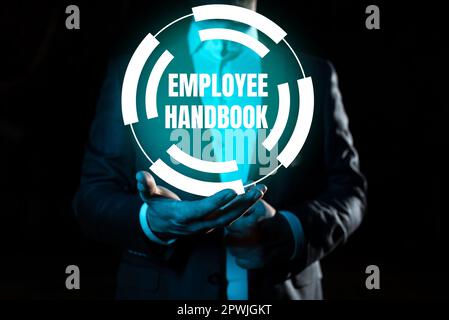 Handwriting text Employee Handbook, Internet Concept Document that contains an operating procedures of company Stock Photo