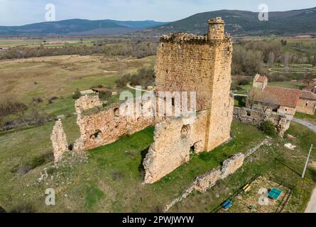 The medieval stately castle of Hinojosa de la Sierra XV century Soria ...