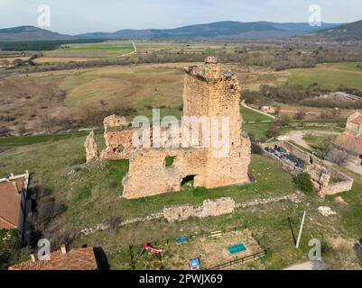 The medieval stately castle of Hinojosa de la Sierra XV century Soria ...