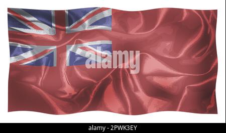 The Union Jack naval flag known as the red duster fluttering in the wind Stock Photo