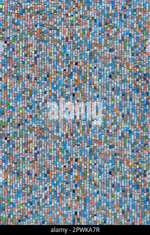 multicolored mosaic tiles pattern for background Stock Photo