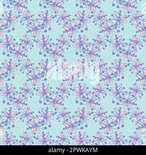 A pastel spring blossoms seamless vector pattern Stock Vector