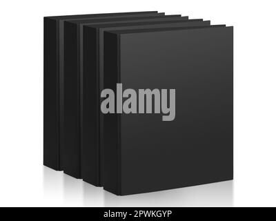 Black office paper folder on a white background Stock Photo