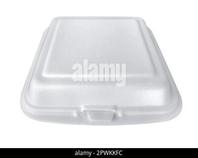 white foam box isolated on white background Stock Photo