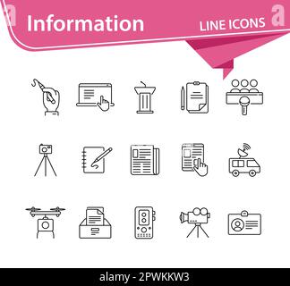 Information icons Stock Vector
