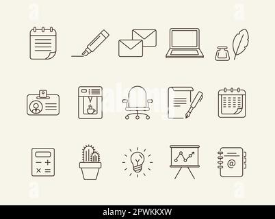 Workflow icon set Stock Vector