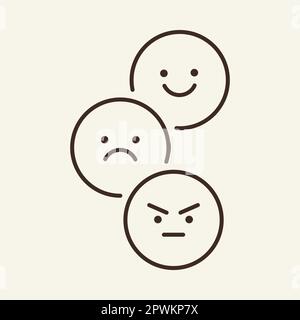 Symbols for customer feedback line icon Stock Vector
