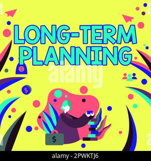 Conceptual display Long Term Planning, Business idea Establish Expected