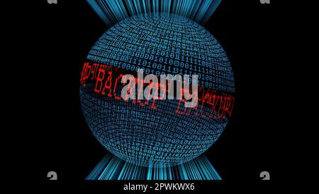 Back up binary data sphere concept Stock Photo