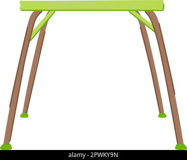 chair folding table cartoon. foldable front, furniture equipment chair folding table sign. isolated symbol vector illustration Stock Vector