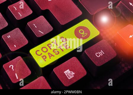 Writing displaying text Copy Paste. Word for an imitation, transcript ...