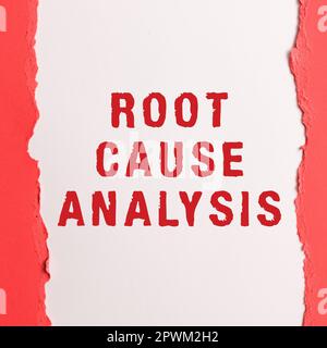 Handwriting text Root Cause Analysis, Business overview Method of Problem Solving Identify Fault or Problem Stock Photo