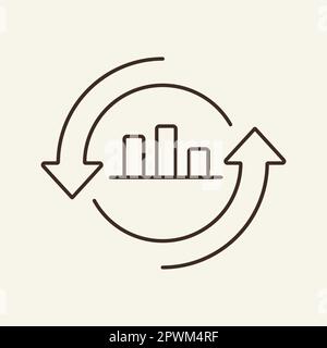 Processing line icon Stock Vector