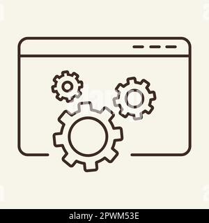 Site work line icon Stock Vector
