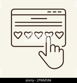 Evaluation line icon Stock Vector